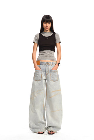 [NAWS] contrast stitch tee