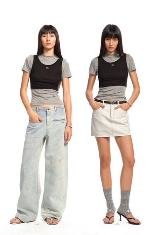 [NAWS] contrast stitch tee