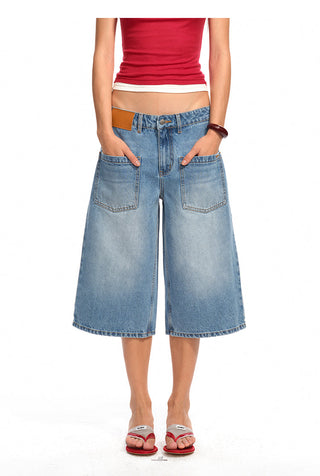 [NAWS] washed denim shorts