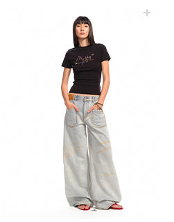 [NAWS] washed wide pants