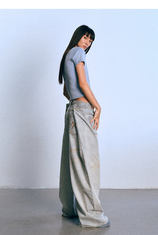 [NAWS] washed wide pants