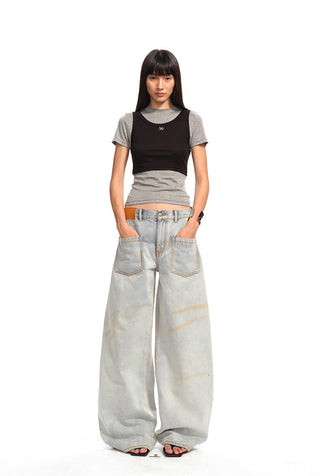 [NAWS] washed wide pants