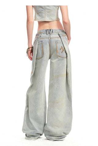 [NAWS] washed wide pants