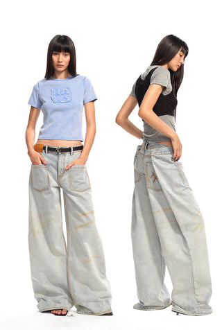[NAWS] washed wide pants