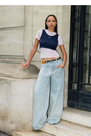 [NAWS] washed wide pants