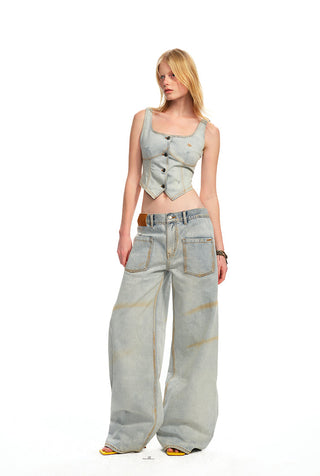 [NAWS] washed wide pants