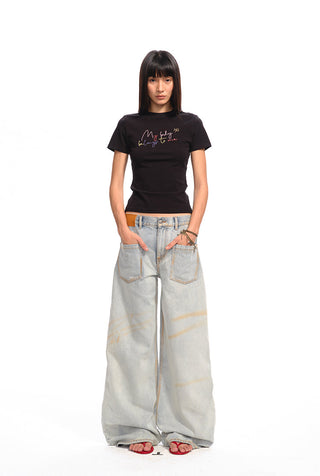 [NAWS] washed wide pants