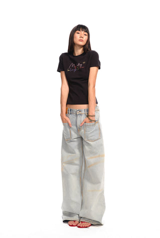 [NAWS] washed wide pants