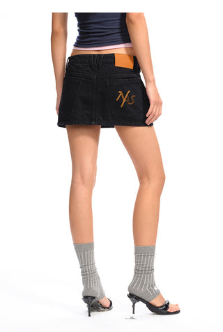 [NAWS] asymmetric denim skirt