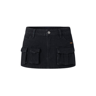 [NAWS] asymmetric denim skirt