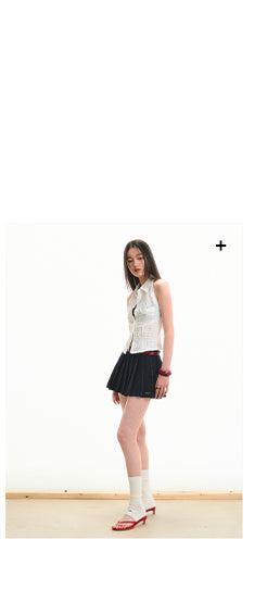 [NAWS] pleated denim skirt