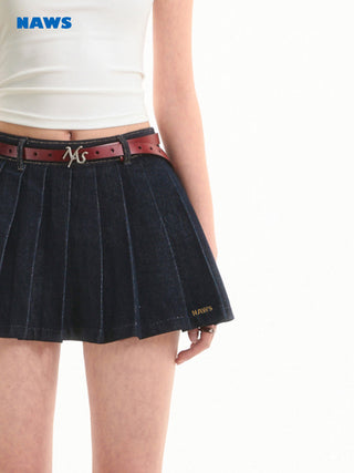 [NAWS] pleated denim skirt