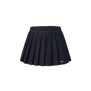 [NAWS] pleated denim skirt