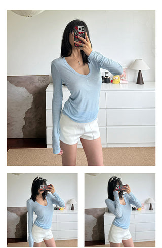 [NAWS] deep V-neck tee