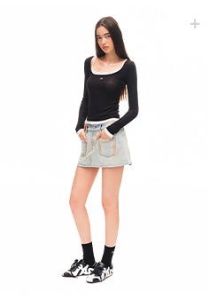 [NAWS] contrast bandage dress