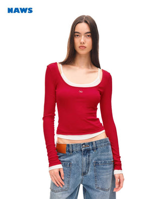 [NAWS] contrast bandage dress