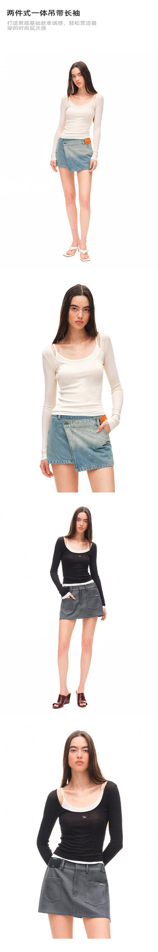 [NAWS] contrast bandage dress