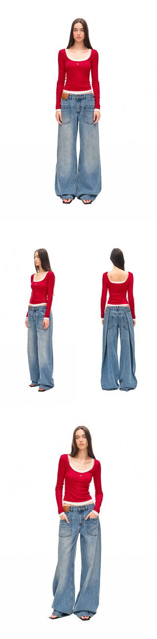 [NAWS] contrast bandage dress