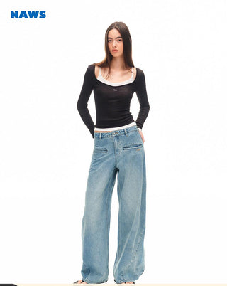 [NAWS] contrast bandage dress