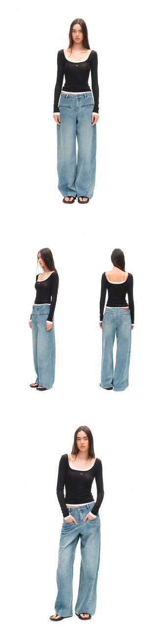 [NAWS] contrast bandage dress