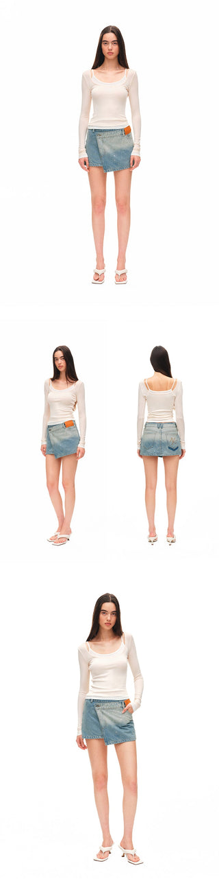 [NAWS] contrast bandage dress