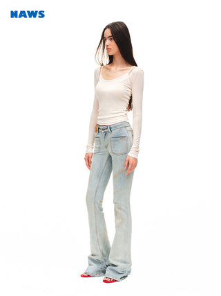 [NAWS] contrast bandage dress