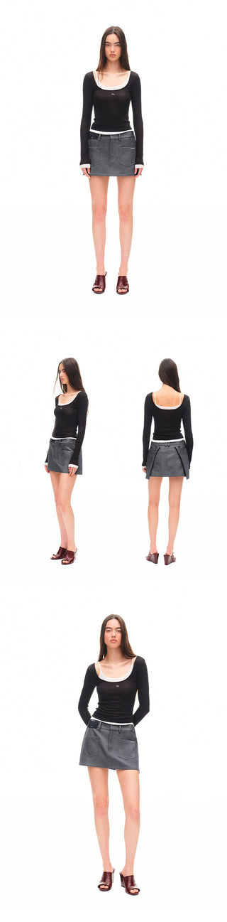 [NAWS] contrast bandage dress