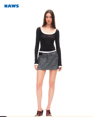 [NAWS] folded short skirt