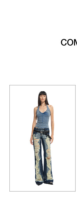[NAWS] denim U-neck vest
