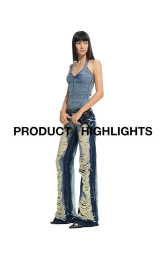 [NAWS] denim U-neck vest