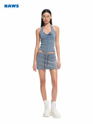 [NAWS] denim U-neck vest