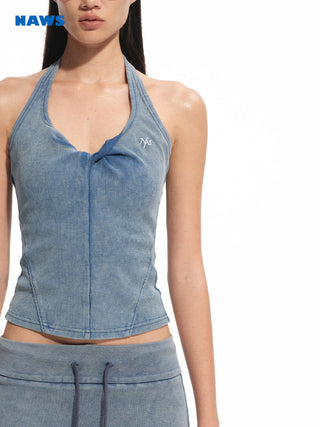 [NAWS] denim U-neck vest