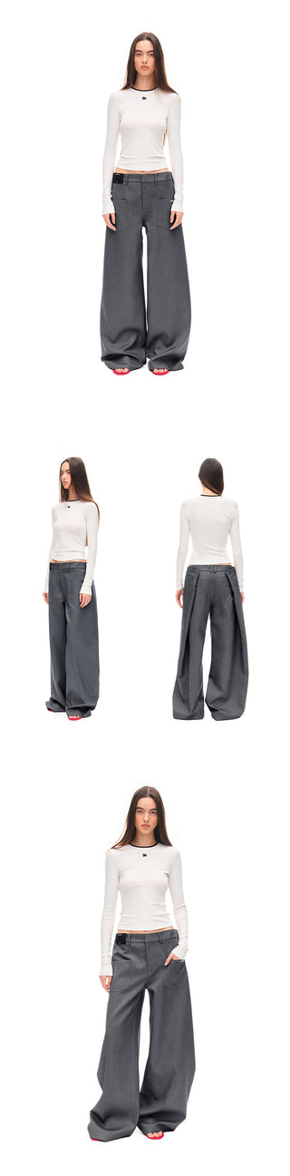 [NAWS] folded wide pants