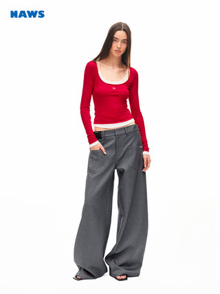[NAWS] folded wide pants