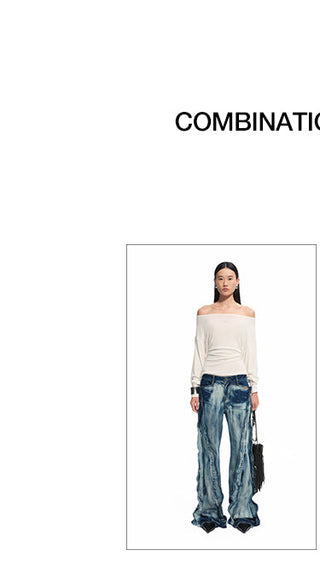 [NAWS] off-shoulder stretch tee