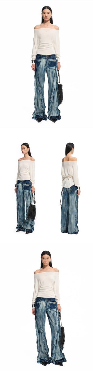 [NAWS] off-shoulder stretch tee