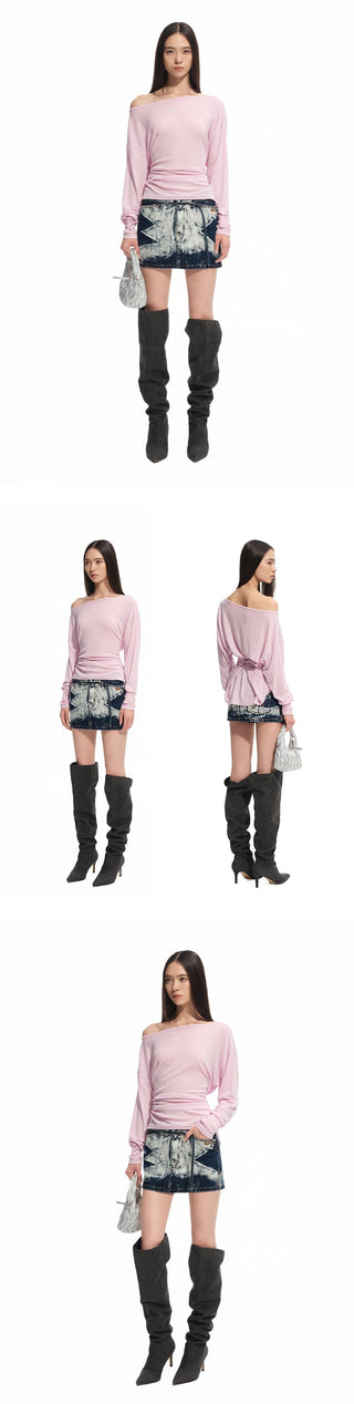 [NAWS] off-shoulder stretch tee