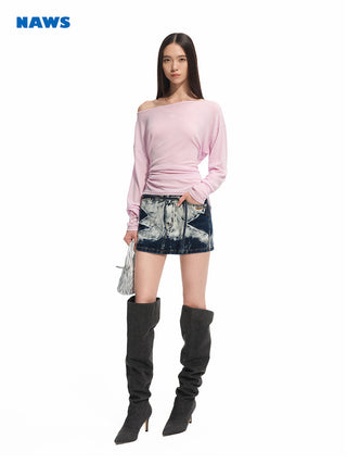 [NAWS] off-shoulder stretch tee