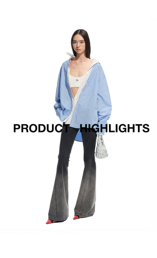 [NAWS] striped lapel shirt