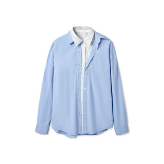 [NAWS] striped lapel shirt