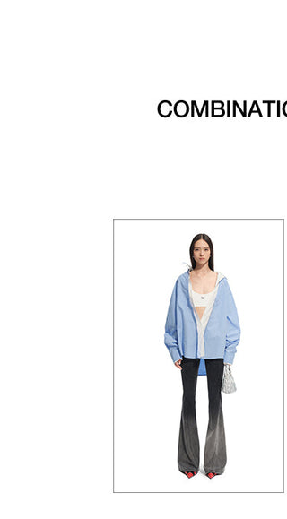 [NAWS] striped lapel shirt