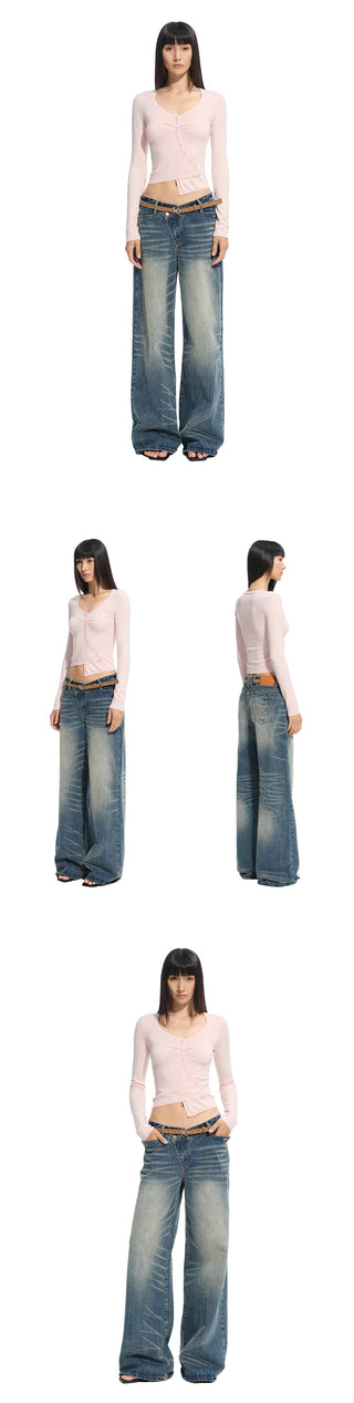 [NAWS] asymmetric cardigan top