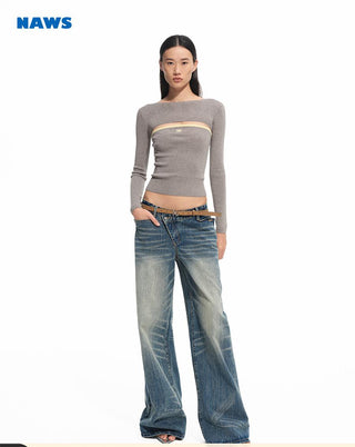 [NAWS] bandage slim sweater