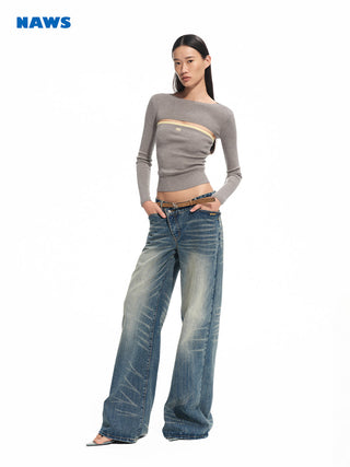 [NAWS] bandage slim sweater