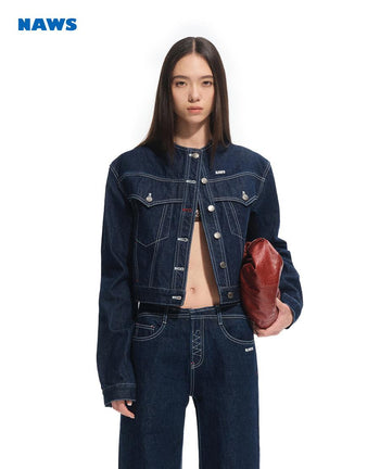 [NAWS] denim stand collar