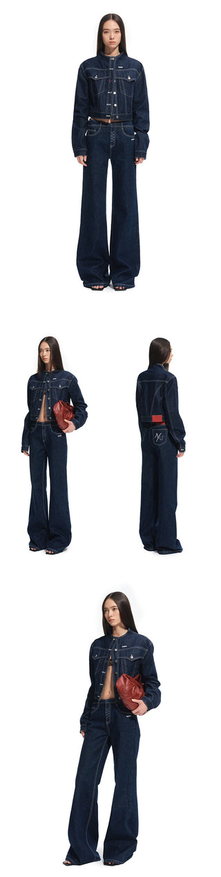 [NAWS] denim stand collar