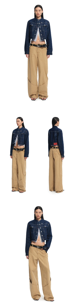 [NAWS] denim stand collar