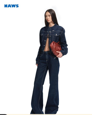 [NAWS] denim stand collar