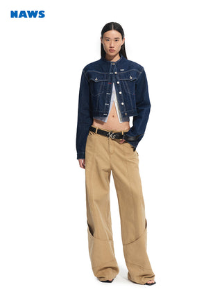 [NAWS] denim stand collar