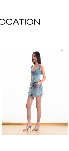 [NAWS] denim fishtail vest
